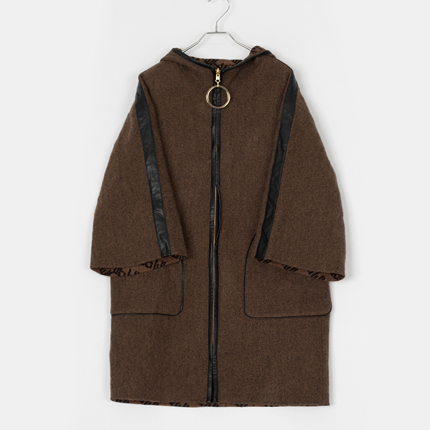 wb ( size : F ) zip-up alpaca coat