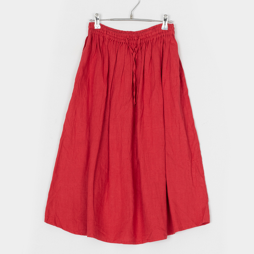 yarra ( size : F , made in japan ) linen banding skirt